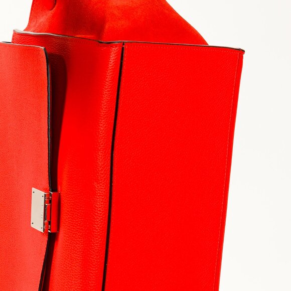 Celine Trapeze Medium in Orange Leather and Suede - Picture 5 of 14